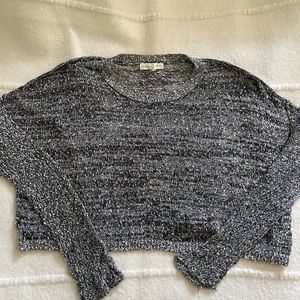 Staring at Stars | Black & White Cropped Sweater